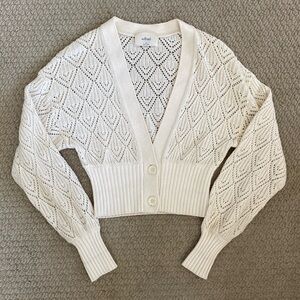 Aritzia Wilfred Cream Knit Cardigan